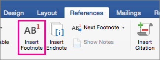insert endnotes in microsoft word for mac 2011